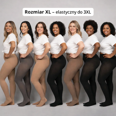 Rajstopy polarowe z efektem transparentnym