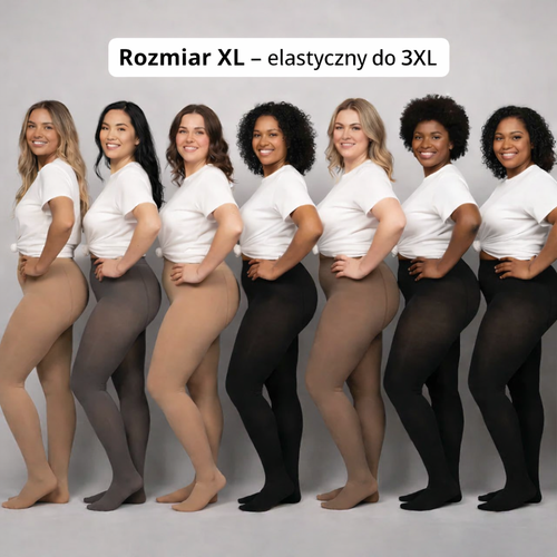 Rajstopy polarowe z efektem transparentnym