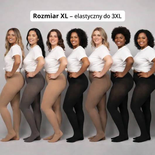 Rajstopy polarowe z efektem transparentnym